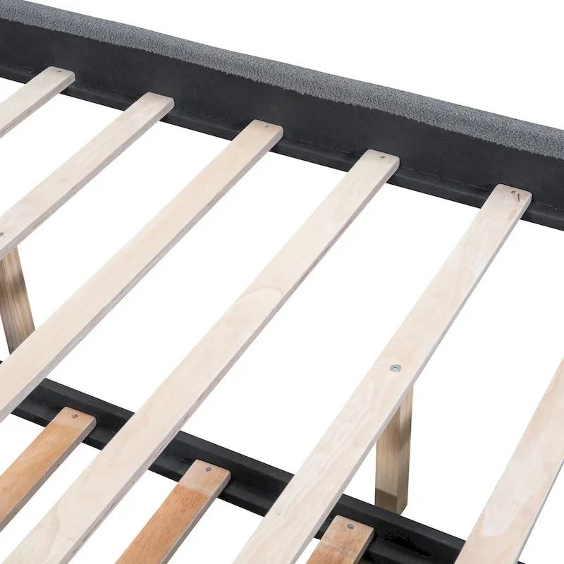 Upholstered Platform Bed with Trundle