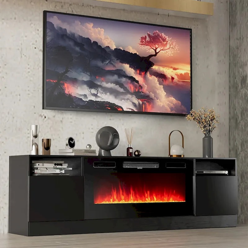 70 Fireplace TV Stand with 36 Electric Fireplace