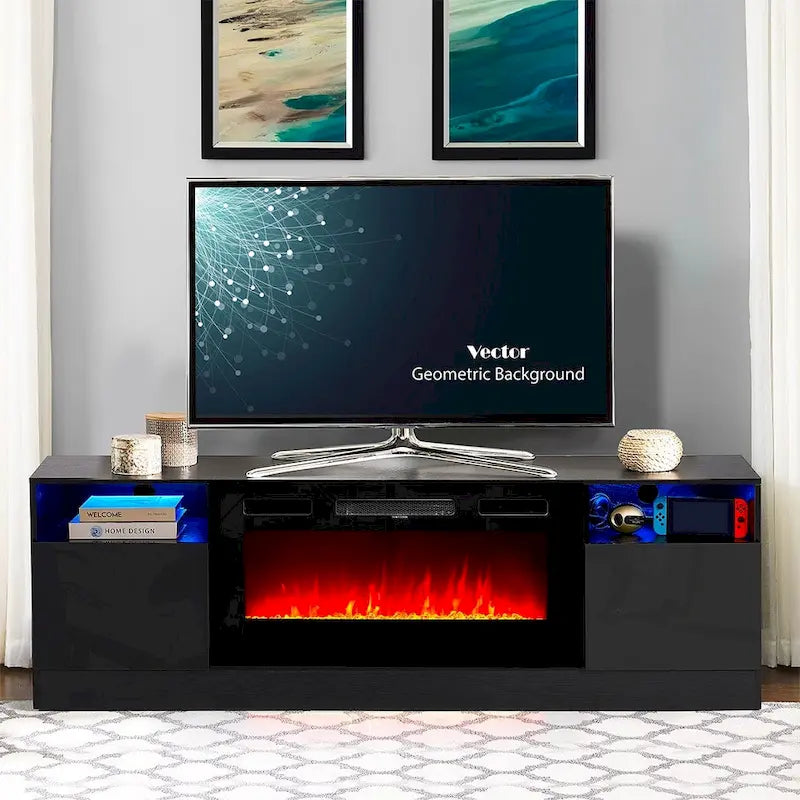 70 Fireplace TV Stand with 36 Electric Fireplace
