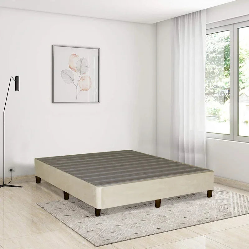 Onetan, 13 Platform Bed for Mattress with Leg, Beige