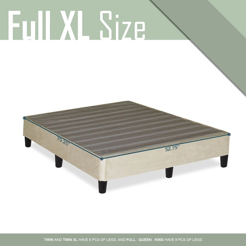 Onetan, 13 Platform Bed for Mattress with Leg, Beige