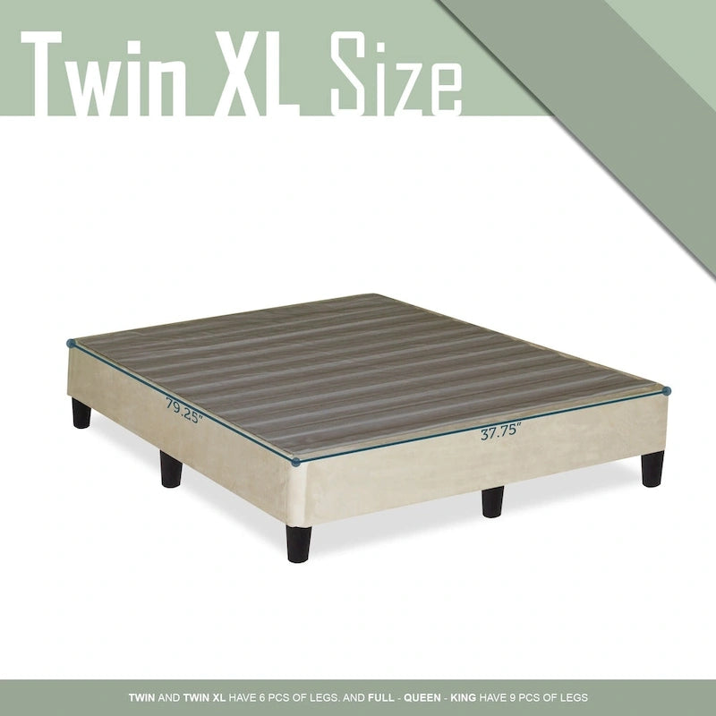 Onetan, 13 Platform Bed for Mattress with Leg, Beige