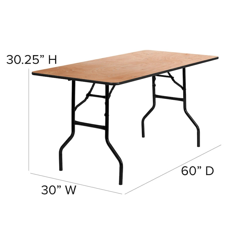 Natural Wood Folding Table