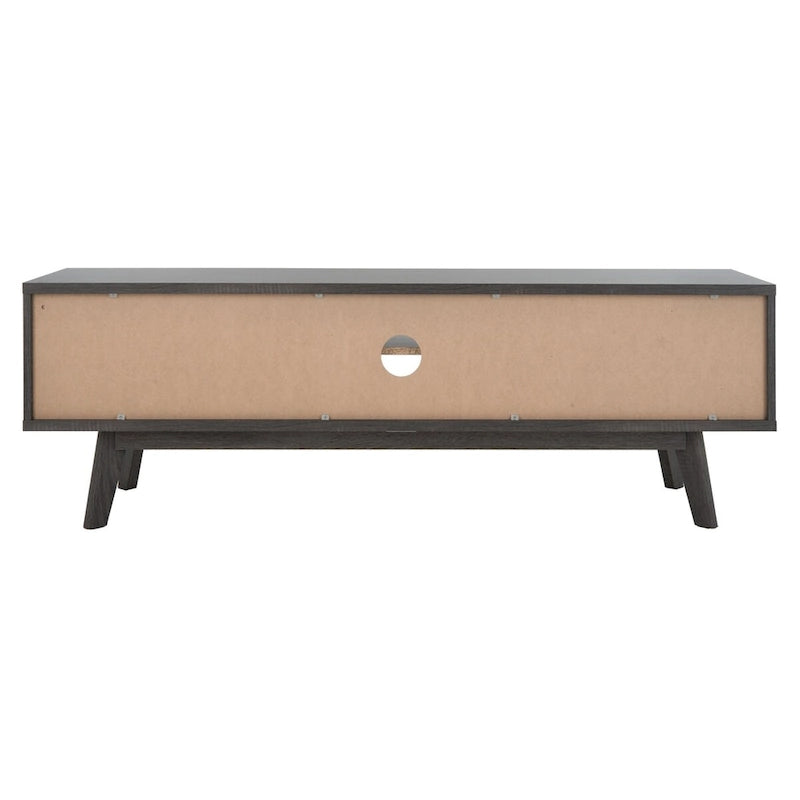 SAFAVIEH Teela Walnut 59-inch Storage Media TV Stand - 59 W x 15 L x 19 H - 59Wx15Dx19H