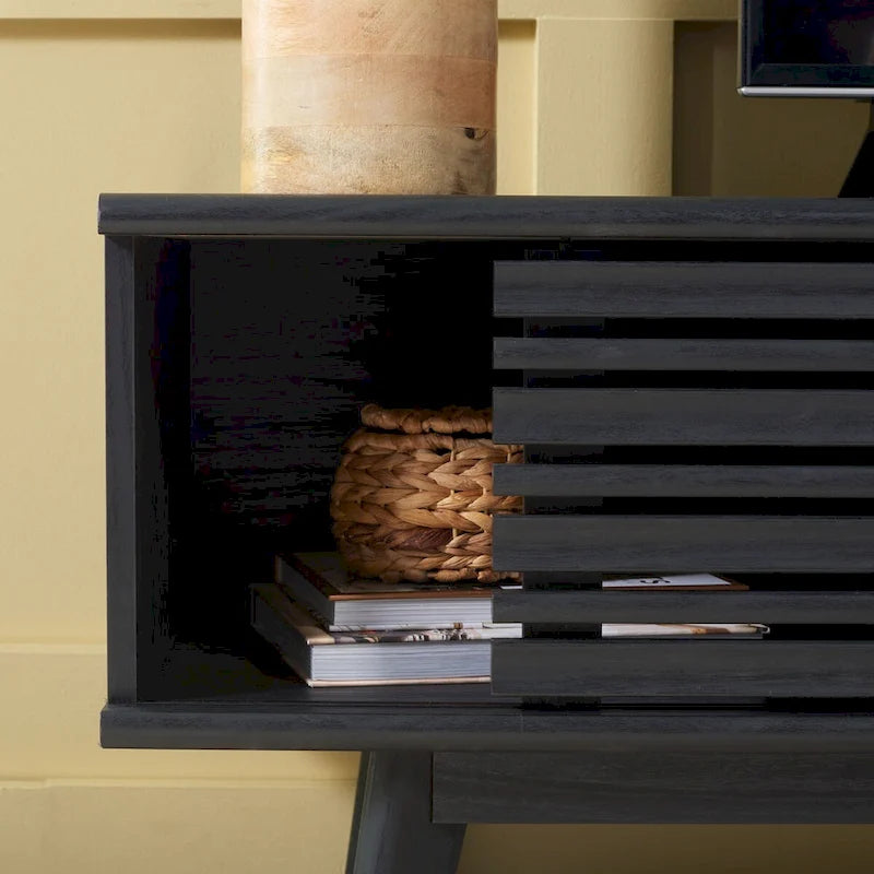 SAFAVIEH Teela Walnut 59-inch Storage Media TV Stand - 59 W x 15 L x 19 H - 59Wx15Dx19H