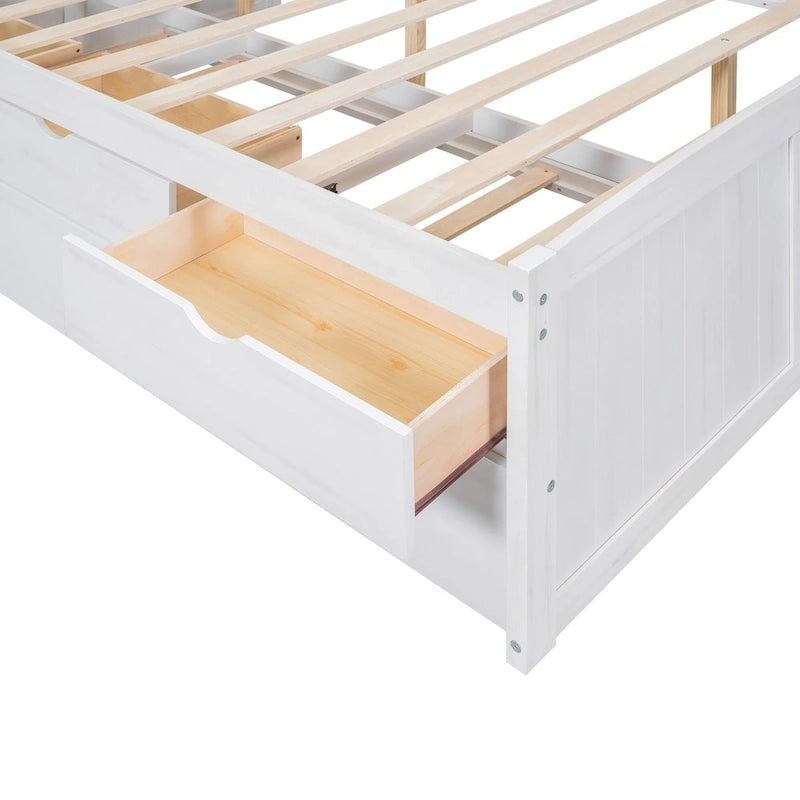 Full Size Wooden Captain Bed