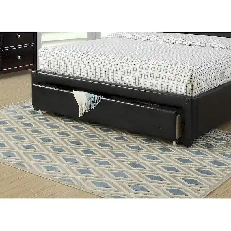 Queen Size Storage Under Bed,Bed Faux Leather upholstered