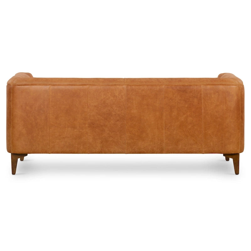 Poly & Bark Essex 74 Apartment Sofa - Full Grain Genuine Italian Leather