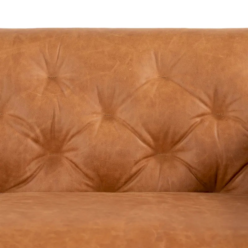 Poly & Bark Essex 74 Apartment Sofa - Full Grain Genuine Italian Leather