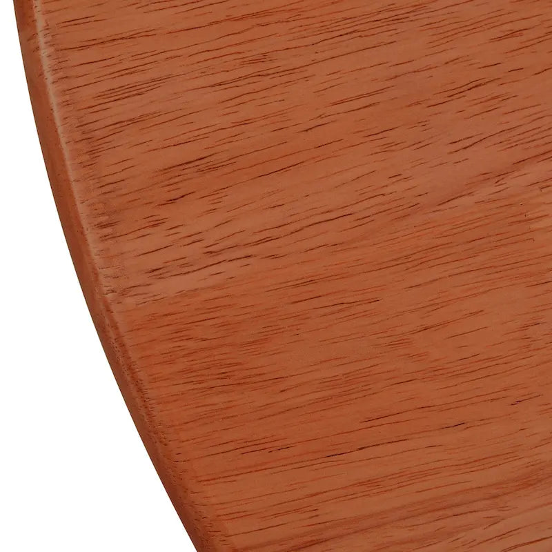 wooden coffee table with faux rattan accents