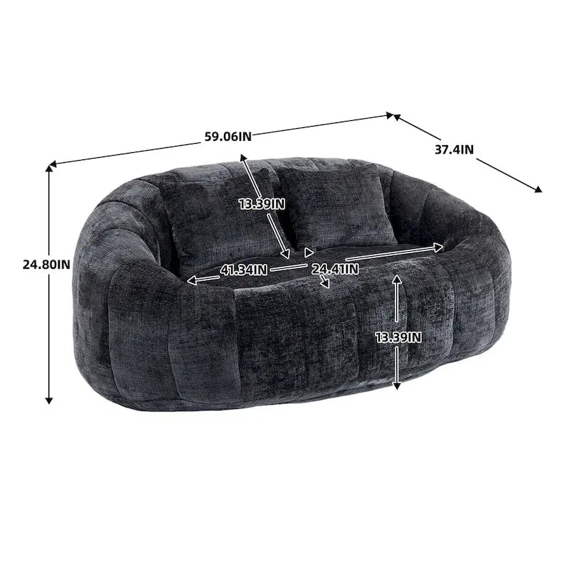 Chenille Bean Bag Chair Lazy Sofa