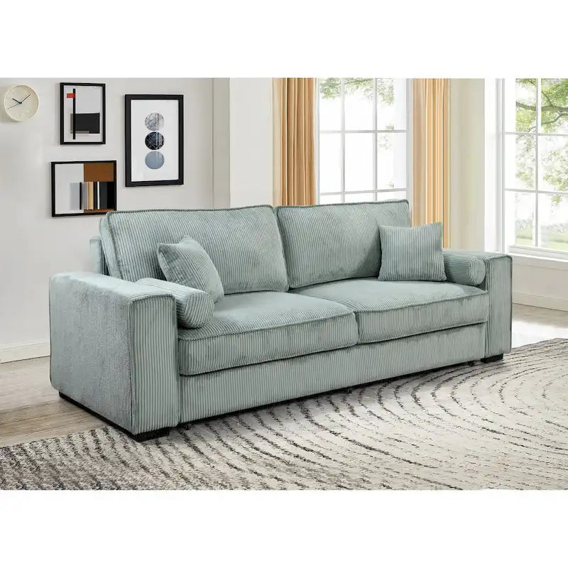 Roomfitters Large Sofa Bed with Storage, Modern 3 Seater Couch Furniture, Upholstered Back Sofa for Small Spaces