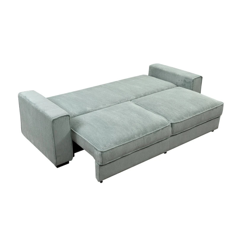 Roomfitters Large Sofa Bed with Storage, Modern 3 Seater Couch Furniture, Upholstered Back Sofa for Small Spaces
