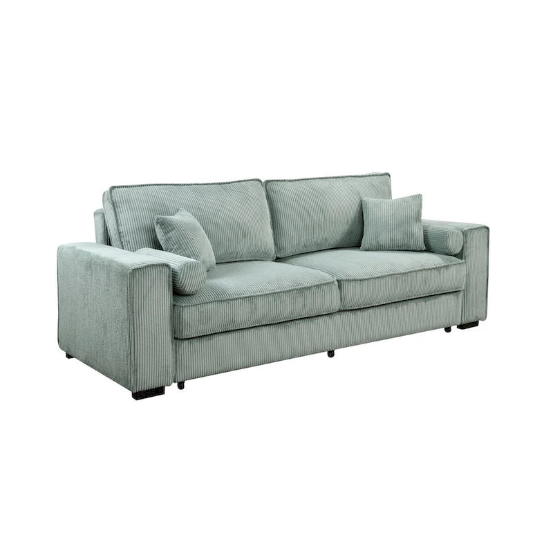 Roomfitters Large Sofa Bed with Storage, Modern 3 Seater Couch Furniture, Upholstered Back Sofa for Small Spaces