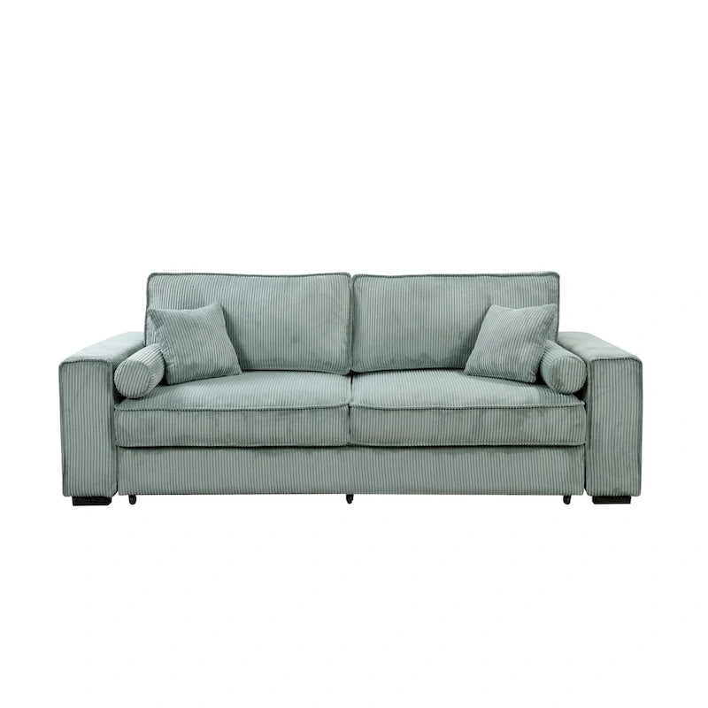 Roomfitters Large Sofa Bed with Storage, Modern 3 Seater Couch Furniture, Upholstered Back Sofa for Small Spaces