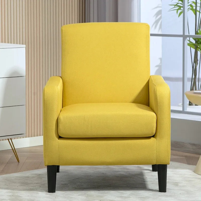 US Pride Furniture Minimalist Elegant Style Armchair with Solid Wood Frame Construction and New Soft Sponge