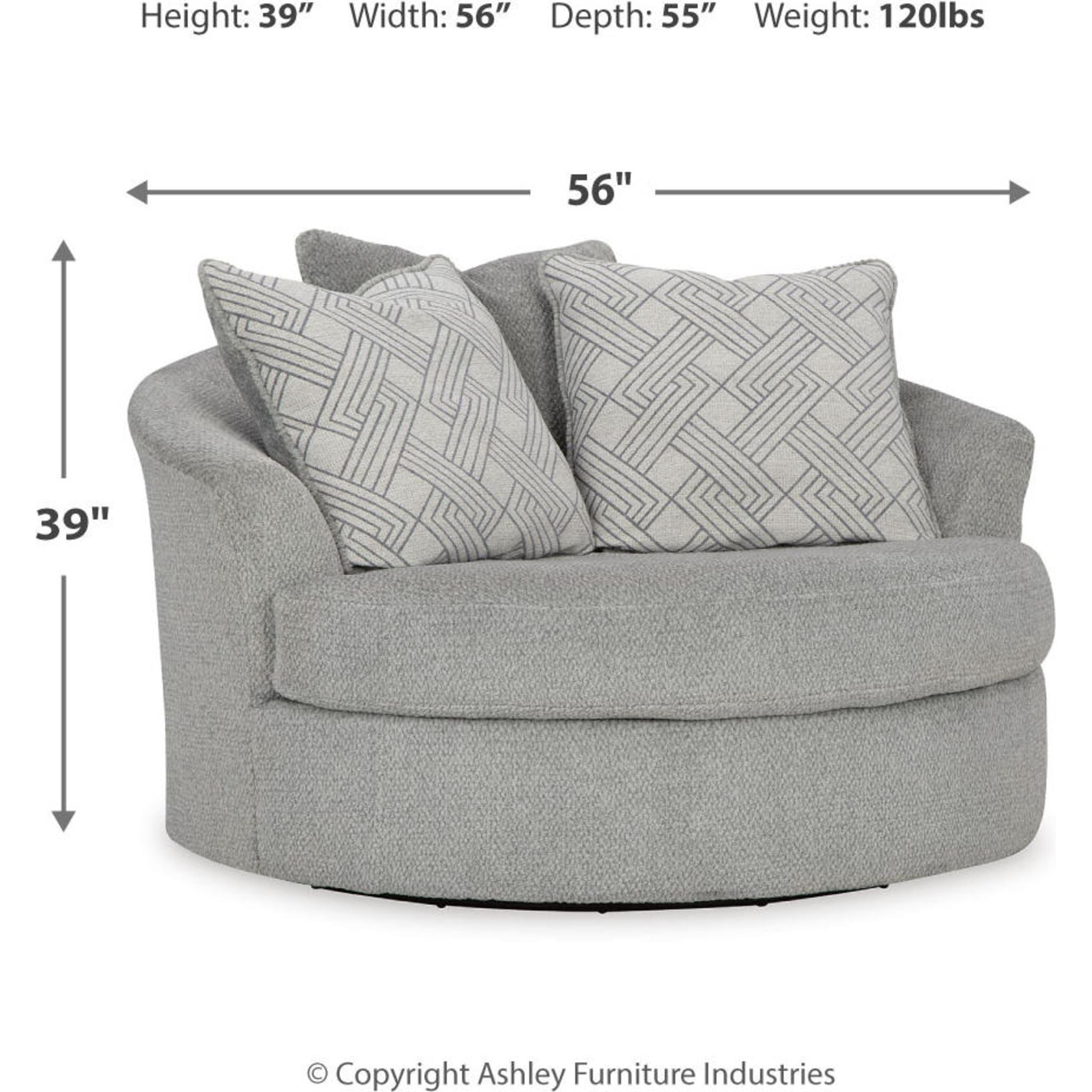 Casselbury Swivel Chair - Cement