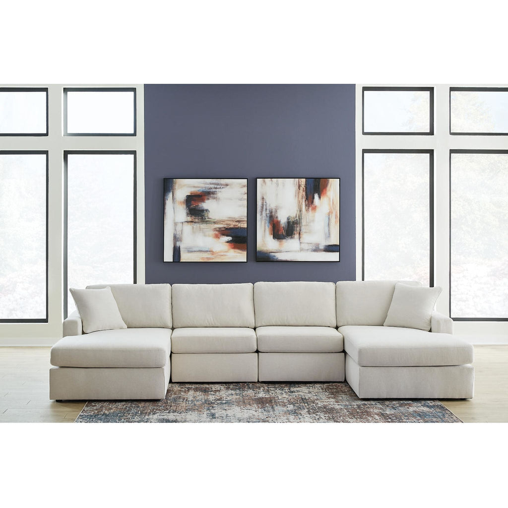Modmax 4 Piece Modular Sectional with Double Chaise