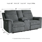 Barnsana Power Reclining Loveseat with Console