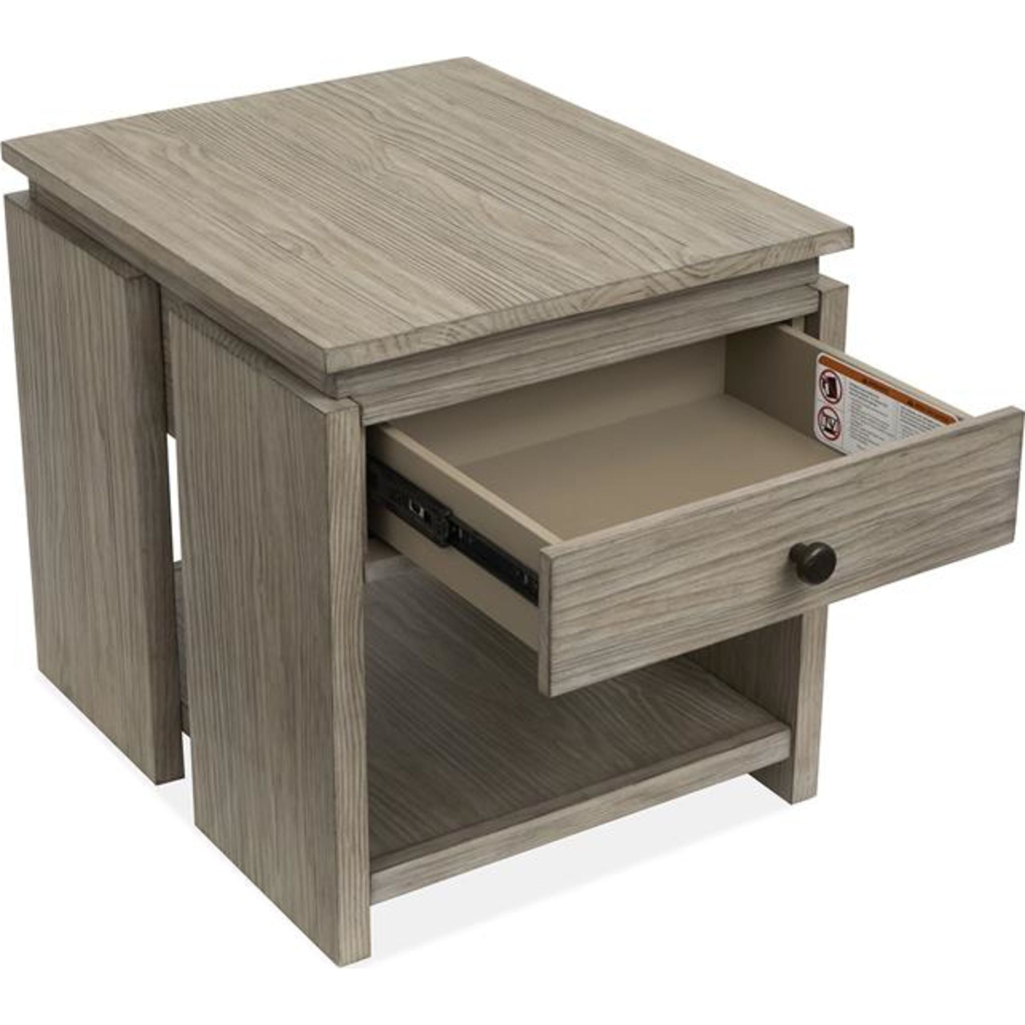 Conrad End Table - Stone Harbour Grey