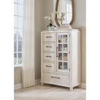 Shaybrock Door Chest - Antique White/Brown
