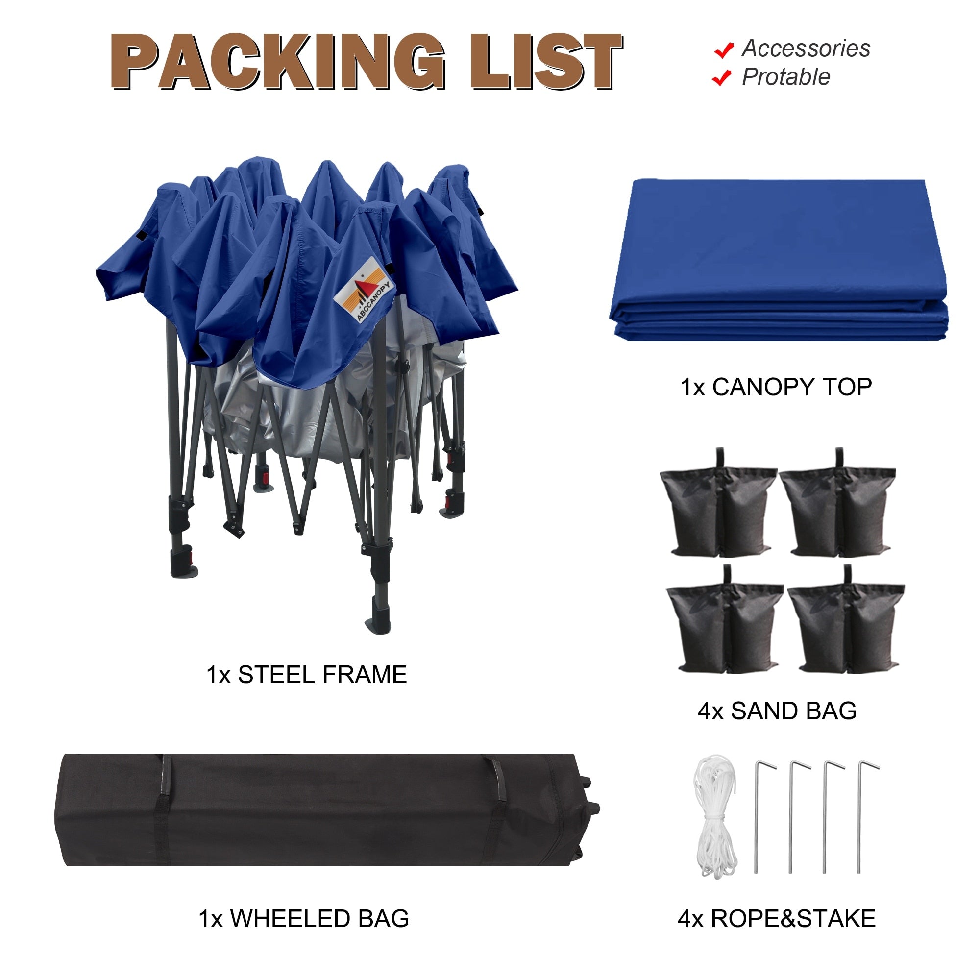 ABCCANOPY Durable Easy Pop up Canopy Tent Outdoor canopy tent