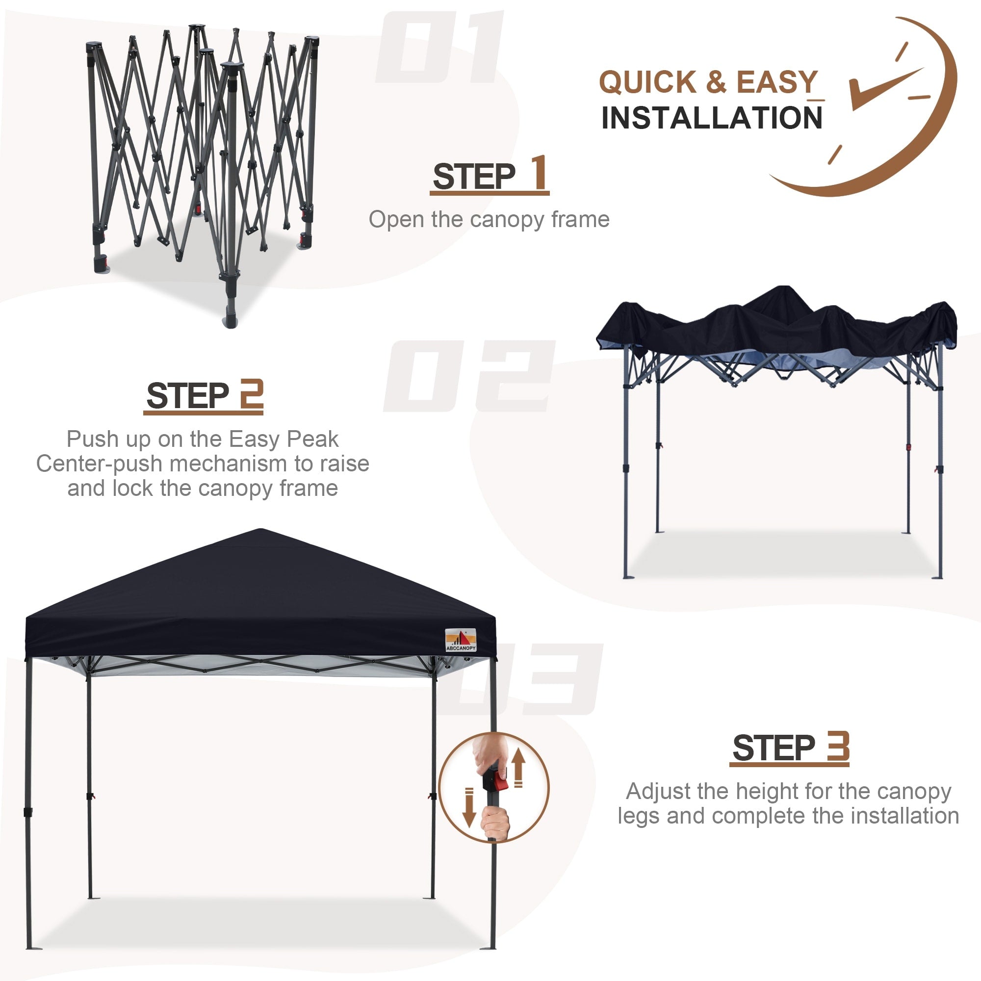 ABCCANOPY Durable Easy Pop up Canopy Tent Outdoor canopy tent