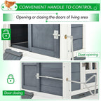 AECOJOY 144'' Large Chicken Coop w/ Run Wooden Hutch Poultry Cage House