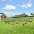 AECOJOY Large Metal Chicken Coop Run Walk-in Metal Chicken Cage