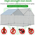 AECOJOY Large Metal Chicken Coop Run Walk-in Metal Chicken Cage