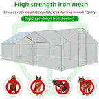 AECOJOY Large Metal Chicken Coop Run Walk-in Metal Chicken Cage