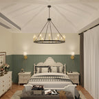 Acroma 12-light Farmhouse 40In Wagon Wheel Chandelier with UL - 40'' D x 138'' H