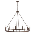 Acroma 12-light Farmhouse 40In Wagon Wheel Chandelier with UL - 40'' D x 138'' H