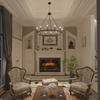 Acroma 12-light Farmhouse 40In Wagon Wheel Chandelier with UL - 40'' D x 138'' H