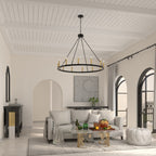 Acroma 12-light Farmhouse 40In Wagon Wheel Chandelier with UL - 40'' D x 138'' H