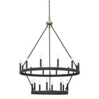 Acroma 20-light Modern Farmhouse 40In Round Wagon Wheel Chandelier with UL