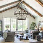 Acroma 20-light Modern Farmhouse 40In Round Wagon Wheel Chandelier with UL