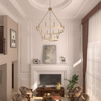 Acroma 20-light Modern Farmhouse 40In Round Wagon Wheel Chandelier with UL