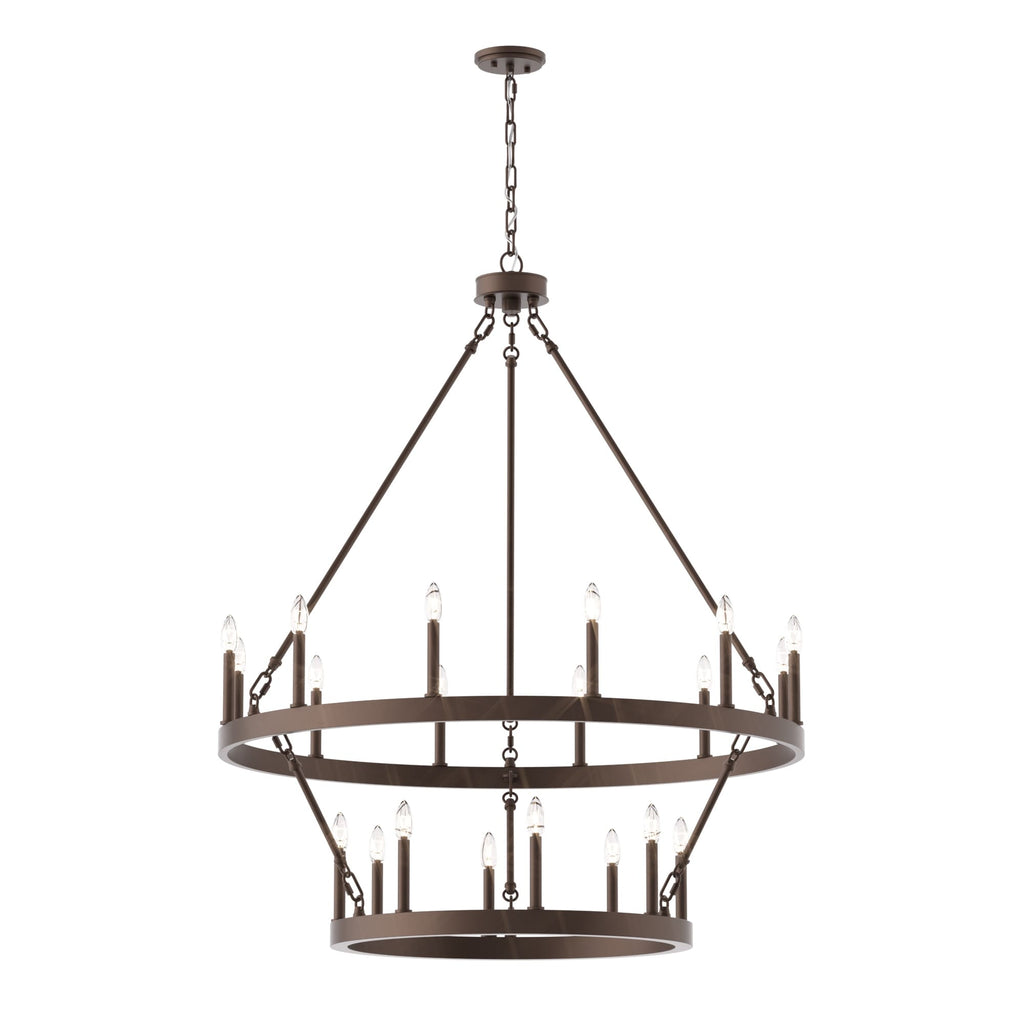 Acroma 20-light Modern Farmhouse 40In Round Wagon Wheel Chandelier with UL