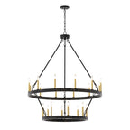 Acroma 20-light Modern Farmhouse 40In Round Wagon Wheel Chandelier with UL
