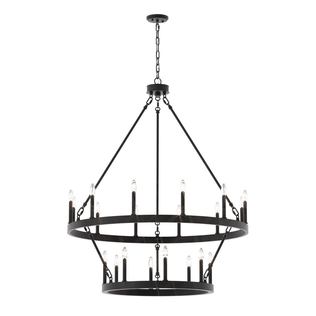 Acroma 20-light Modern Farmhouse 40In Round Wagon Wheel Chandelier with UL