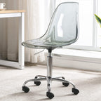 Acrylic Swivel adjustable height Armless Home office Rolling Chair