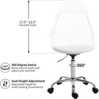 Acrylic Swivel adjustable height Armless Home office Rolling Chair