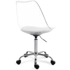 Acrylic Swivel adjustable height Armless Home office Rolling Chair