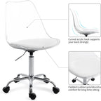 Acrylic Swivel adjustable height Armless Home office Rolling Chair