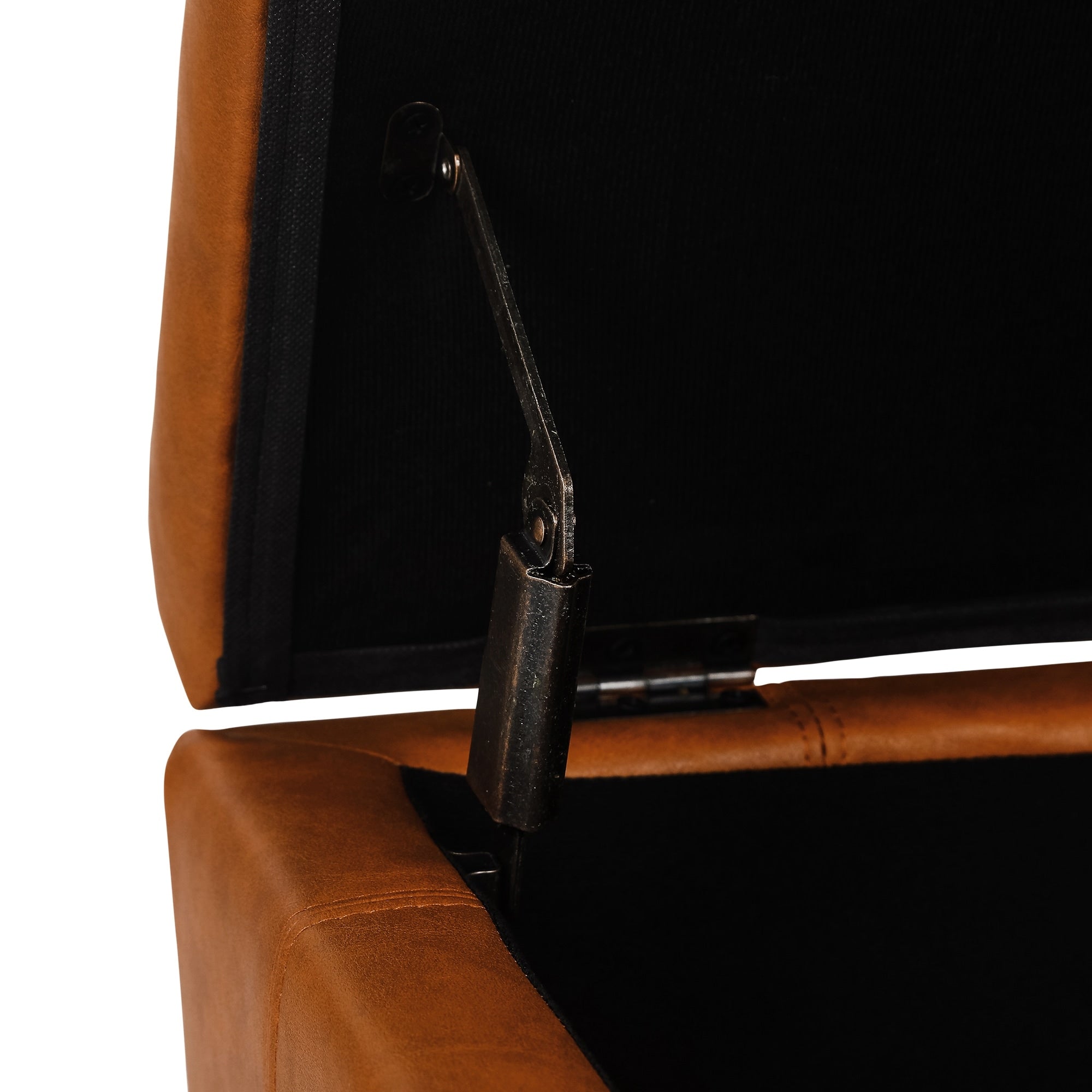 Adeco 50 Bonded Leather Storage Ottoman Bench