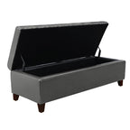 Adeco 50 Bonded Leather Storage Ottoman Bench