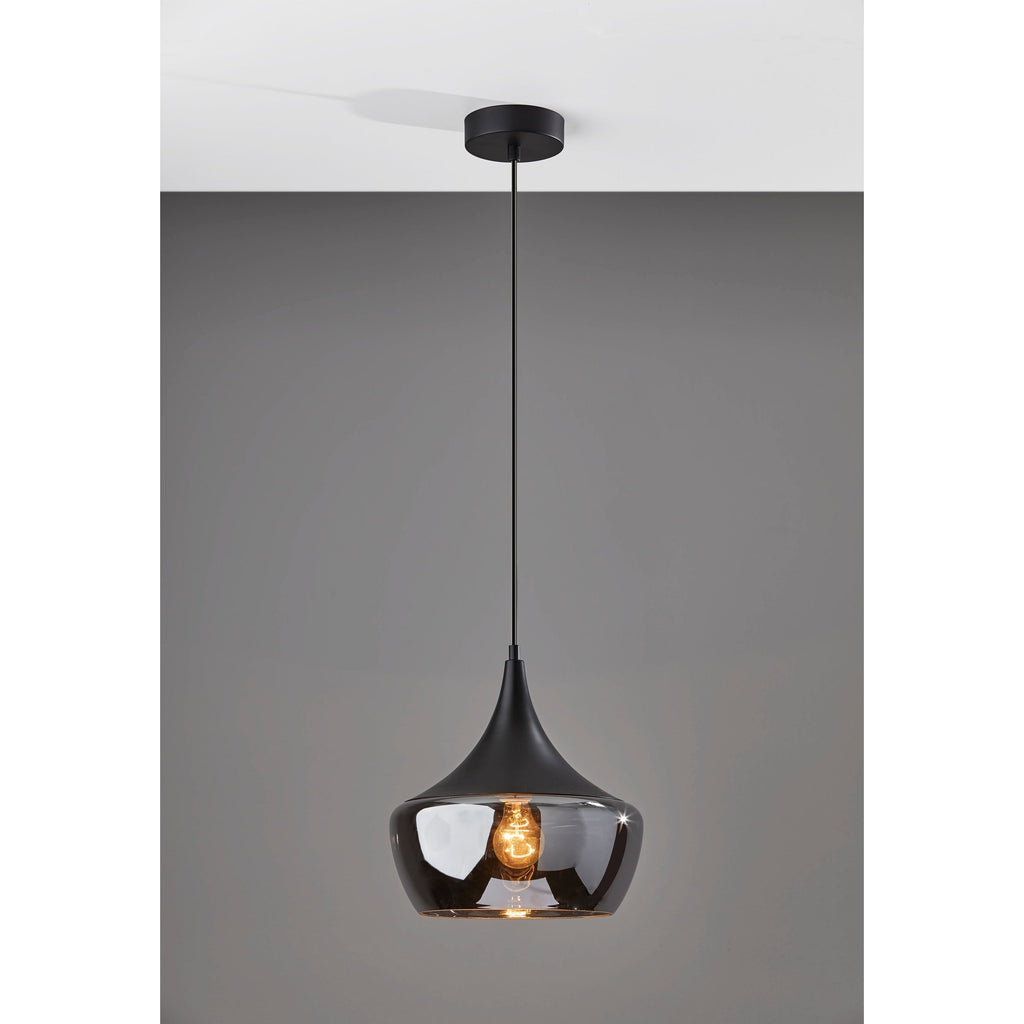 Adesso Black or Steel Eliza Pendant Lamp