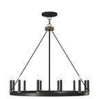 Acroma 12-light Farmhouse 40In Wagon Wheel Chandelier with UL - 40'' D x 138'' H