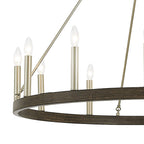 Acroma 12-light Farmhouse 40In Wagon Wheel Chandelier with UL - 40'' D x 138'' H